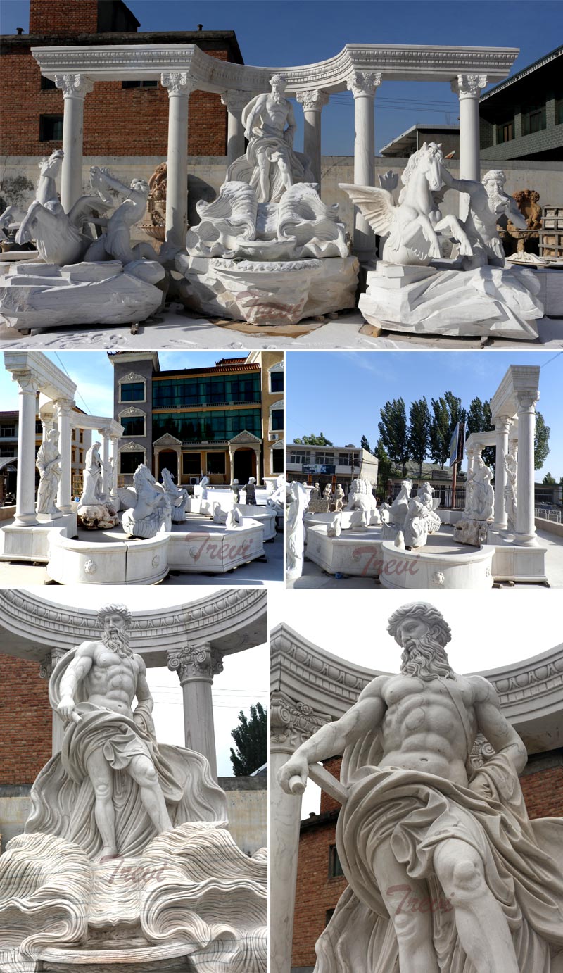 Details of trevi marble fountain rome