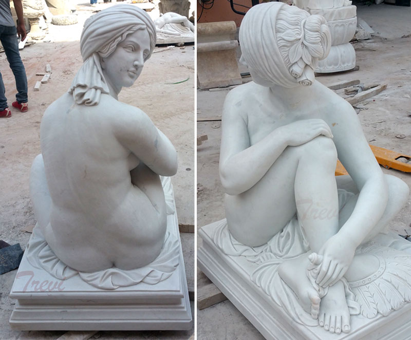 Life size marble art figure James Pradier's Odalisque replicas for sale