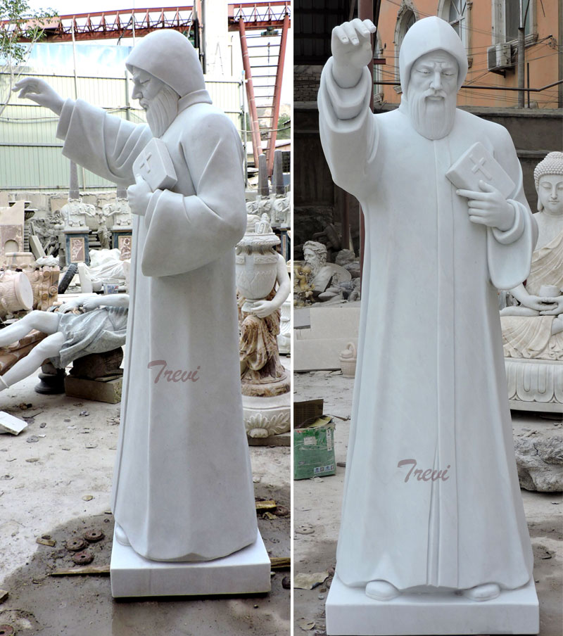 Catholic saint religious statues of st charbel details