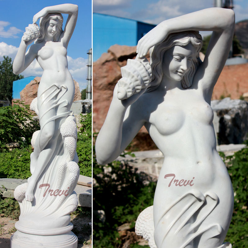 Garden decor Life size famous artists design marble statues Sea nymph by Ferdinando Vichi