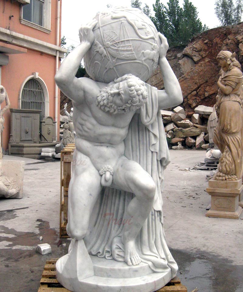 World famous statues life size marble Farnese Atlas outdoor decors
