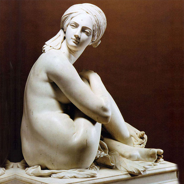 No. TMC-01 Life size famous hand carved marble art figure James Pradier’s Odalisque replica for sale