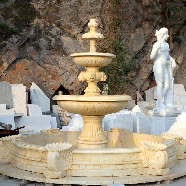 No. TMF-11 Outdoor classical three tiered water fountains in the center of the garden