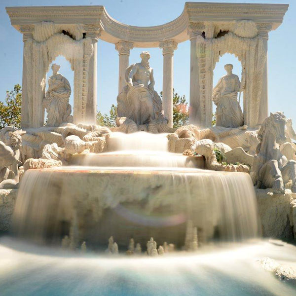 Outdoor huge luxury famous trevi marble fountain rome