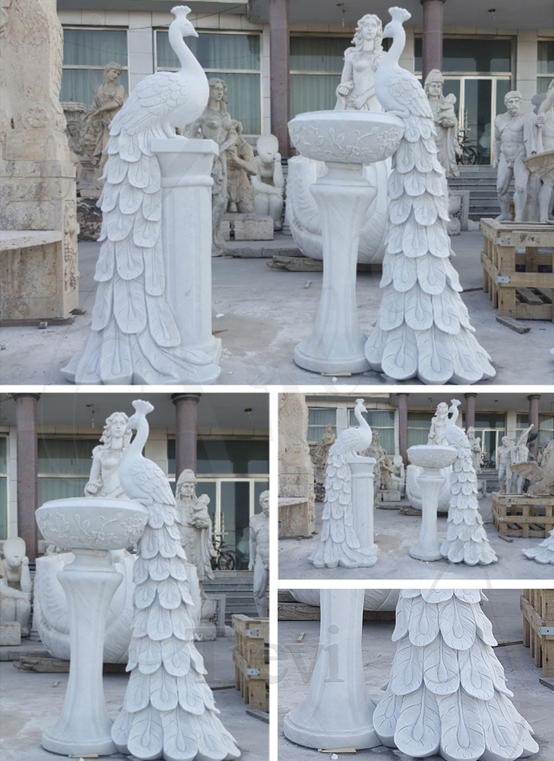 Details on Large White Marble Flower Pots