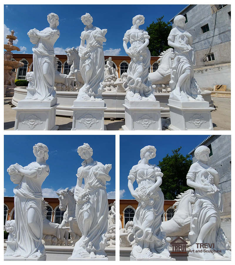 Four Seasons Ladies Marble Statues