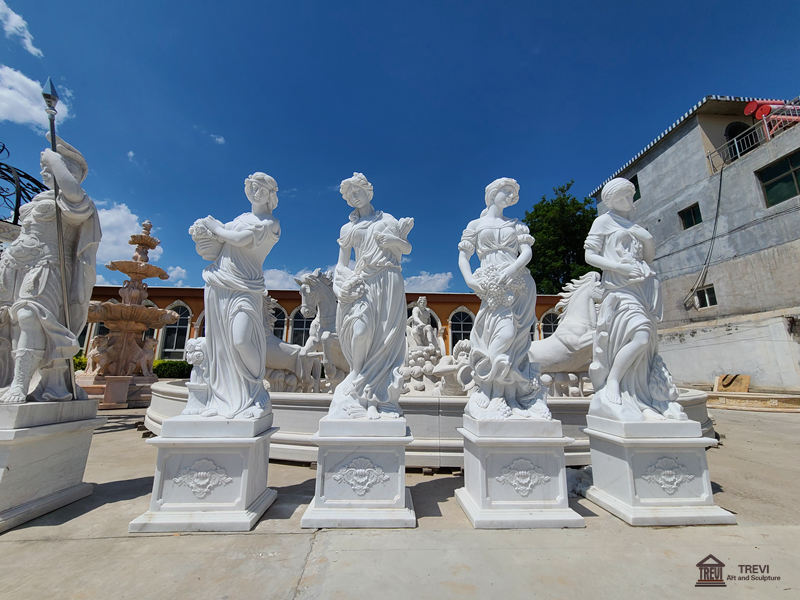 Four Seasons Ladies Marble Statues 