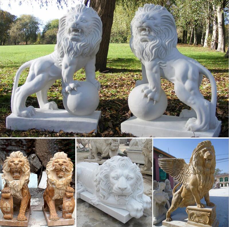 Hand Carved White Marble Lion Statue other Products