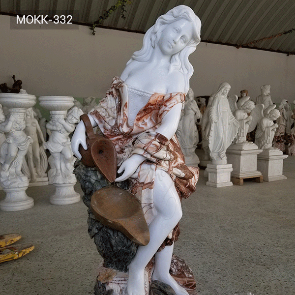 Outdoor Custom Maiden Marble Water Fountain for Garden Decor Factory Supply MOKK-332