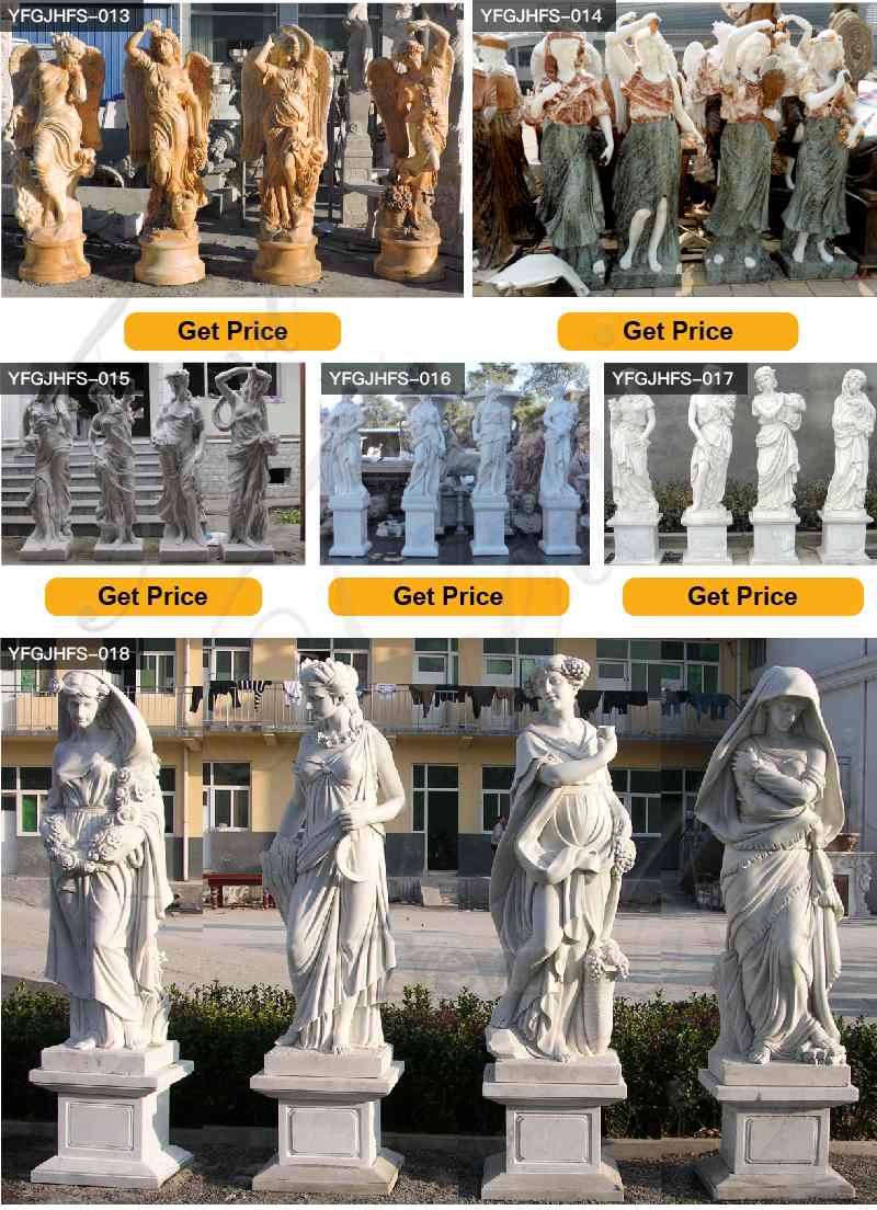 four seasons goddesses marble statues