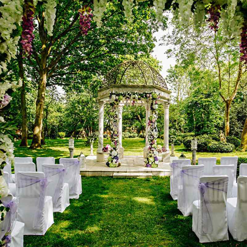 Beautiful Beige Marble Wedding Gazebo Decorations Factory Supply MOKK-452 Details