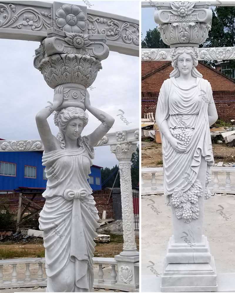 Hand Carved White Marble Gazebo Pavilion for Back Yards Details