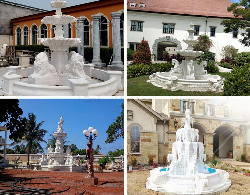 Tiered Marble Lion Water Fountain Other Designs (2)
