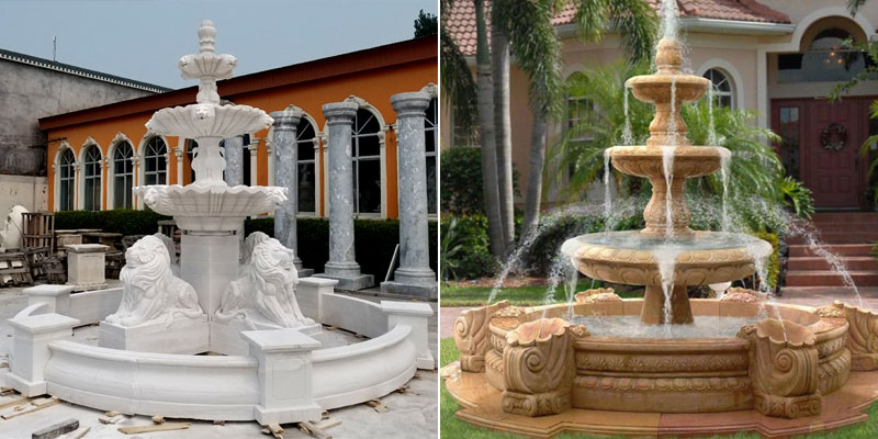 Large Outdoor Marble Horse Water Fountain Garden Decor for Sale More Designs (3)