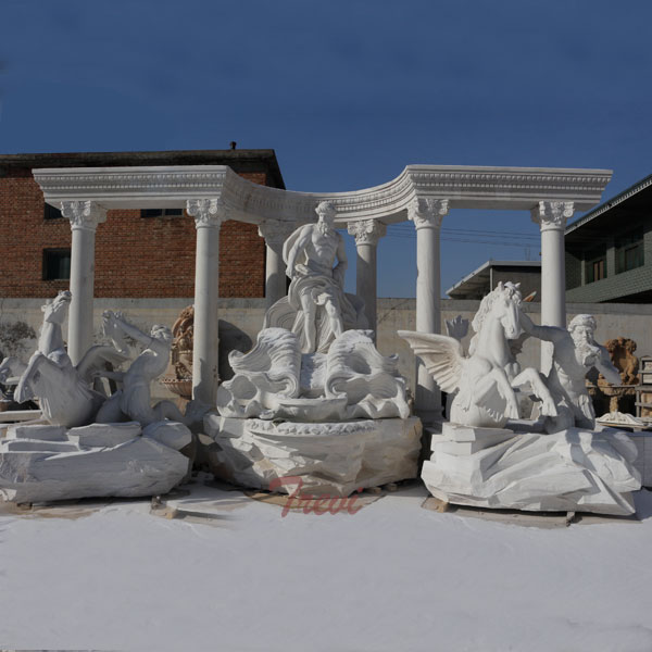World Famous Marble Trevi Fountains Replica Luxurious Marble Fountains for Sale