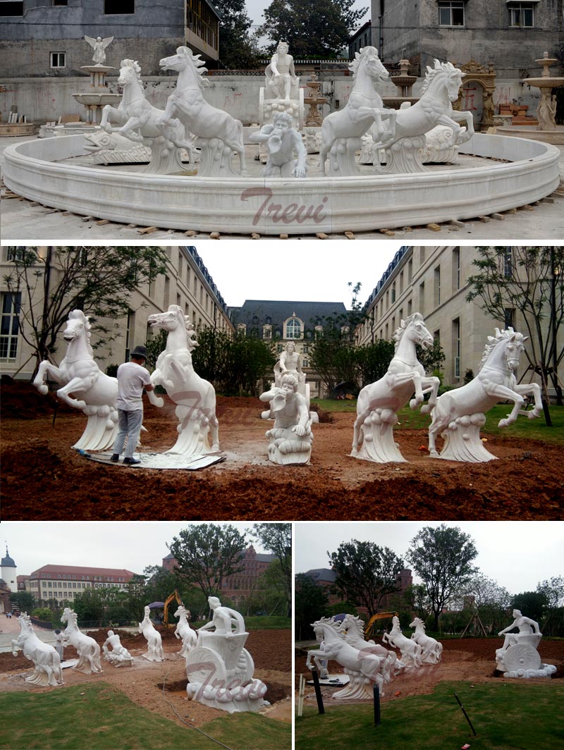 Famous Marble Trevi Fountains Luxurious Marble Water Features for Sale MOKK-58 Details