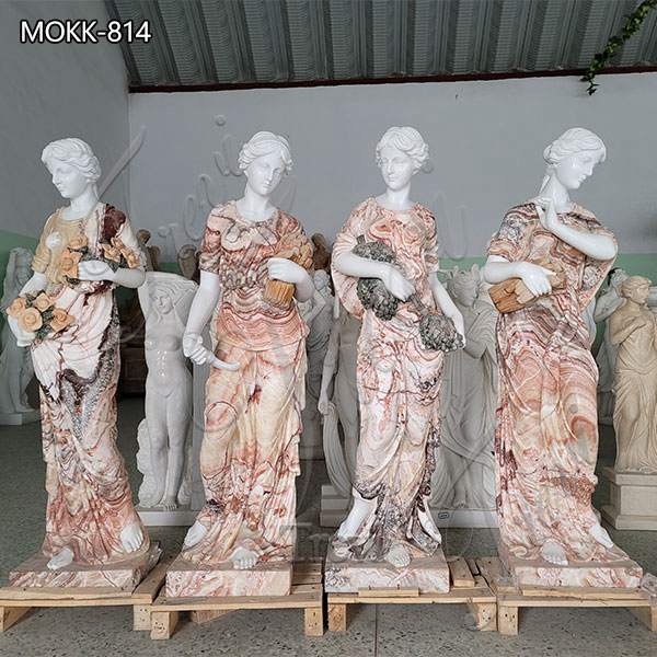 Mixed Color Marble Four Season Statue for Outdoor Garden for Sale MOKK-814