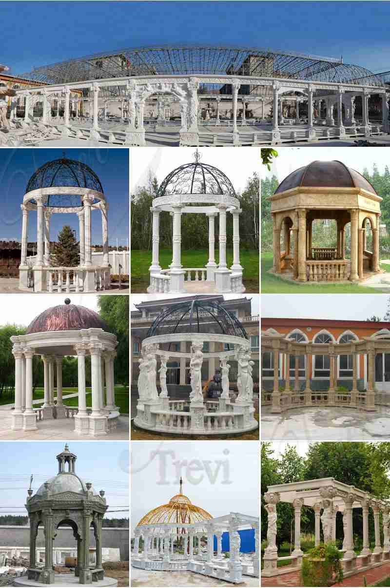 Outdoor Garden Marble Thai-Style Gazebo