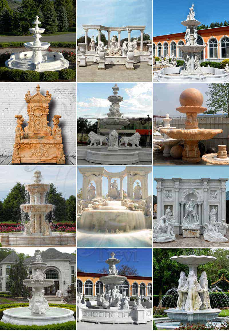 white marble fountain