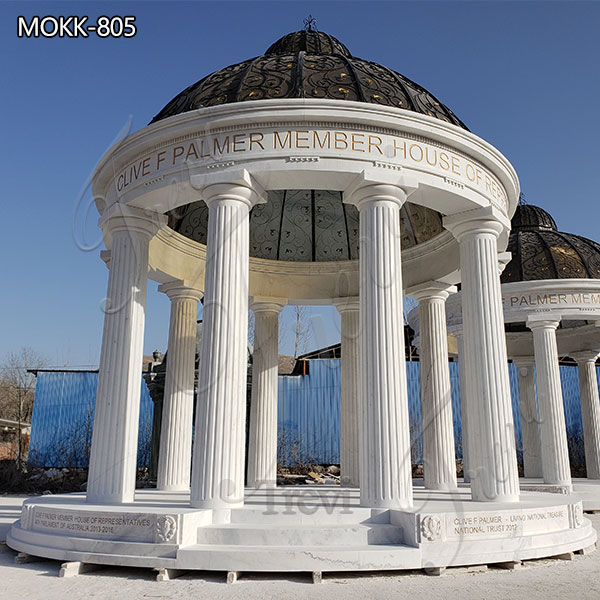 Hand Carved Outdoor Marble Gazebo for Sale MOKK-805