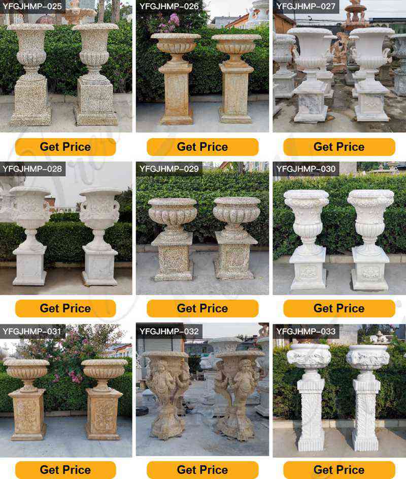 marble outdoor planter -Trevi Sculpture (1)