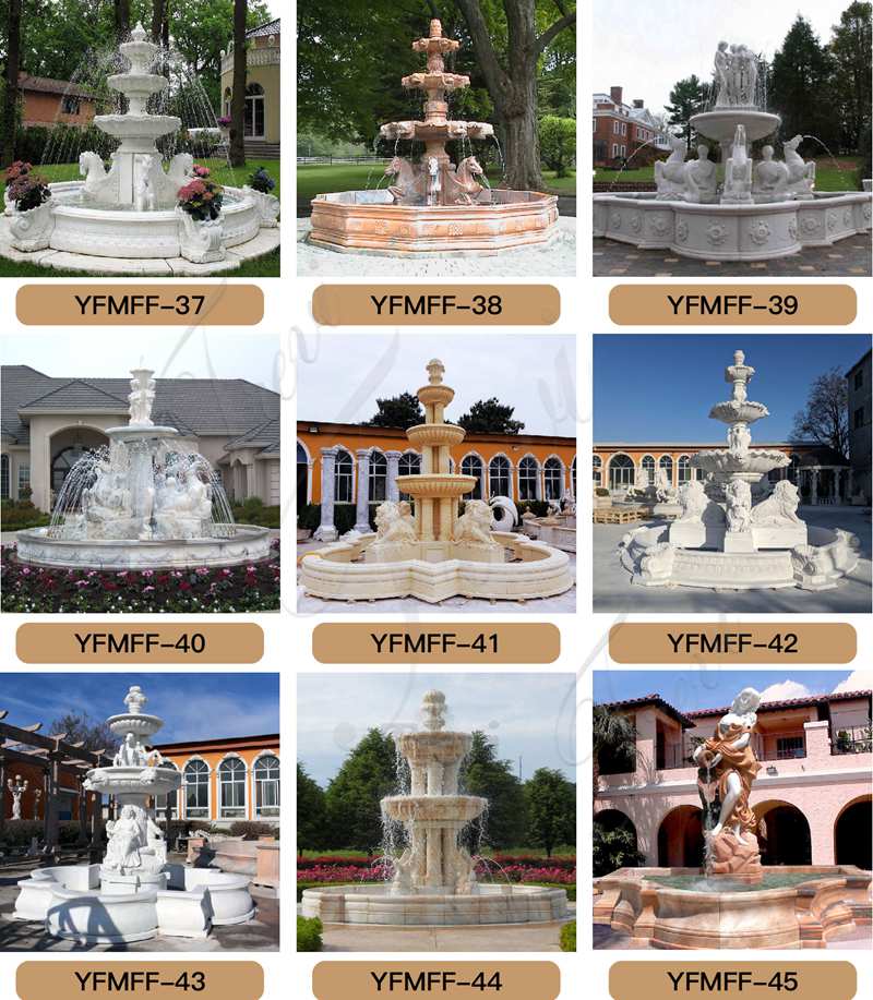 Large Marble Fountain - Trevi Sculpture (1)