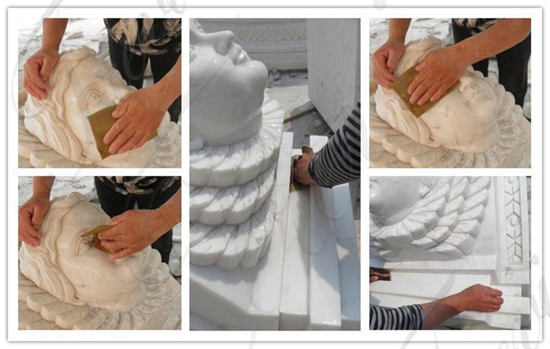 white marble flower pot- Trevi Sculpture