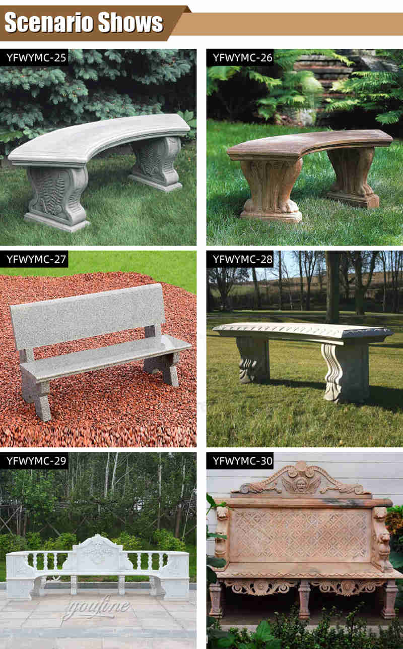 outdoor marble bench -Trevi Sculpture