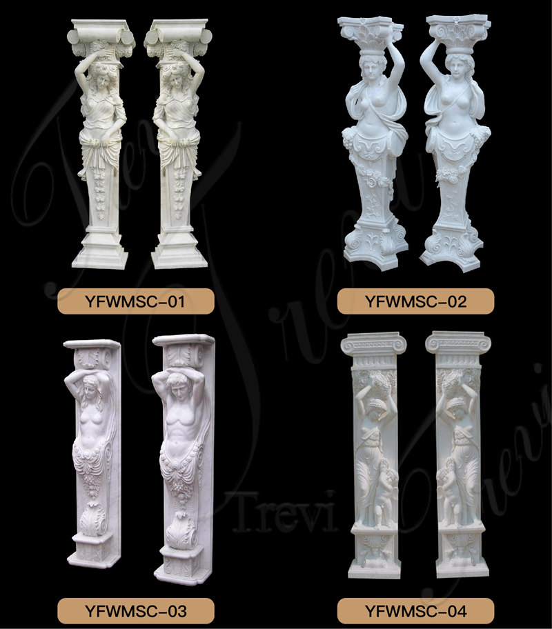 marble roman columns -Trevi Sculpture