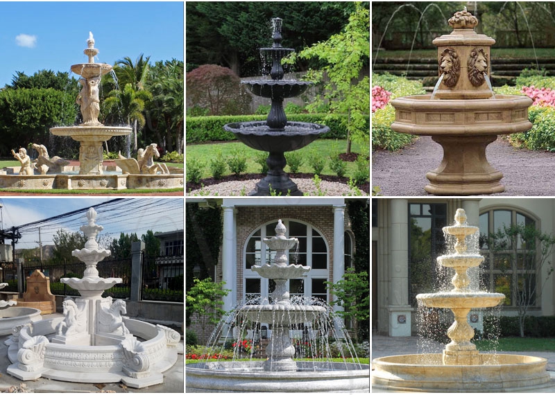 Outdoor White Small Marble Fountain For Home Wholesale MOKK-840