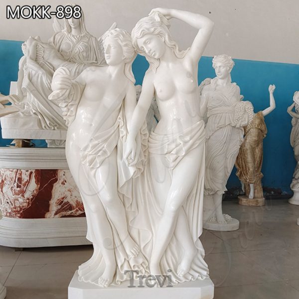 Natural White Marble Female Statue Artwork for Sale MOKK-898