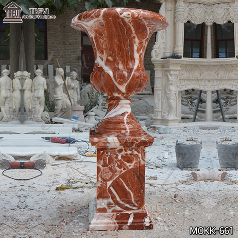 Hand Carved Outdoor Marble Planter with Competitive Price MOKK-661