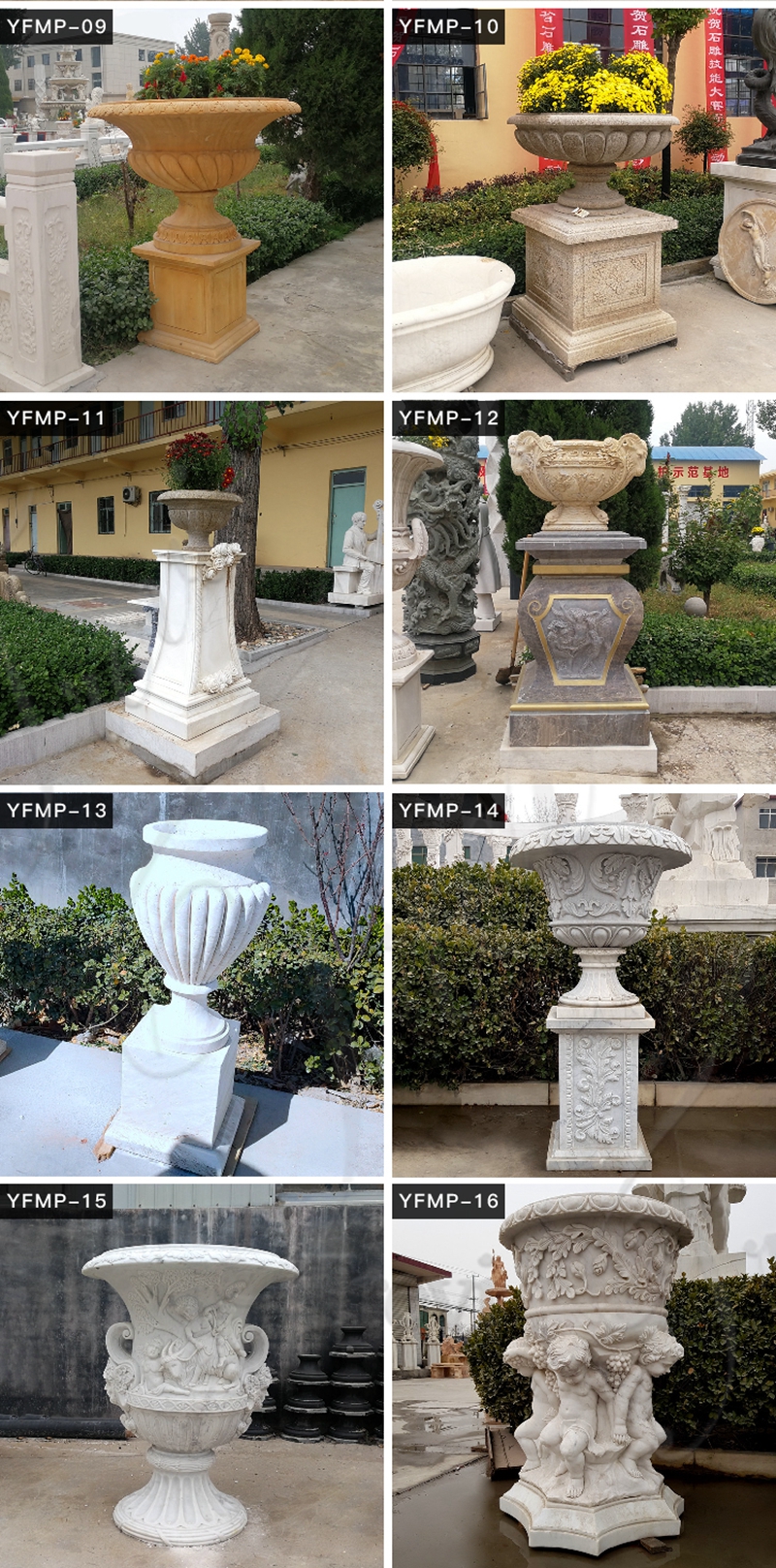 Beautiful Hand Carved Marble Flower Pot MOKK-799
