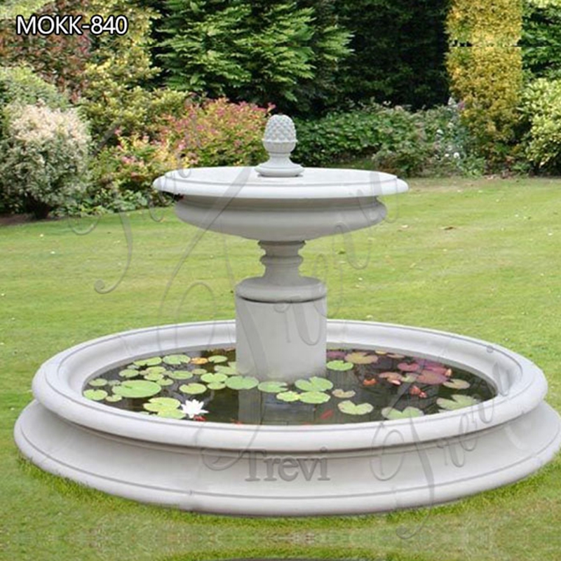 Outdoor White Small Marble Fountain For Home Wholesale MOKK-840