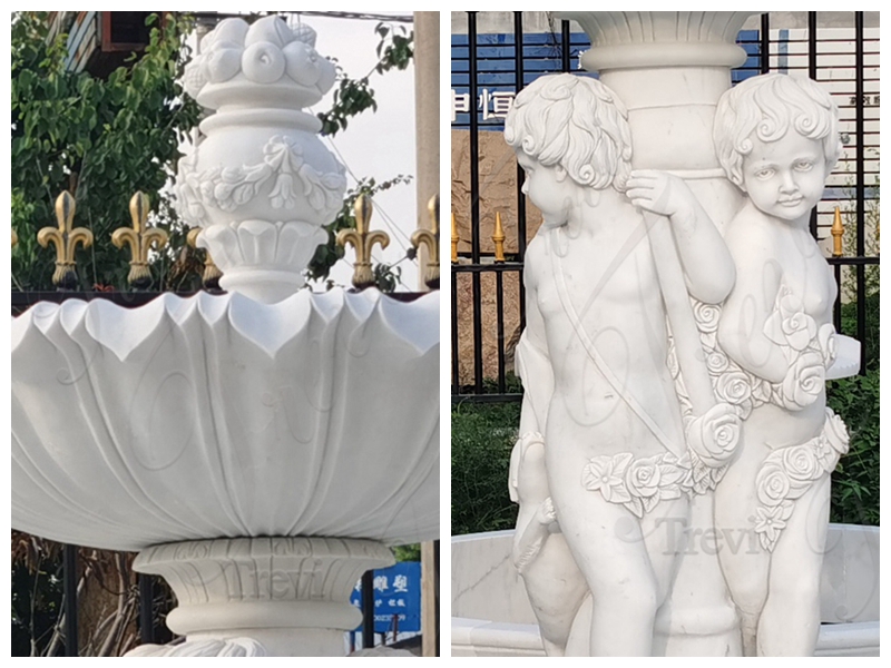 Hand Carved Marble Fountain Design Garden Decor for Sale MOK1-018