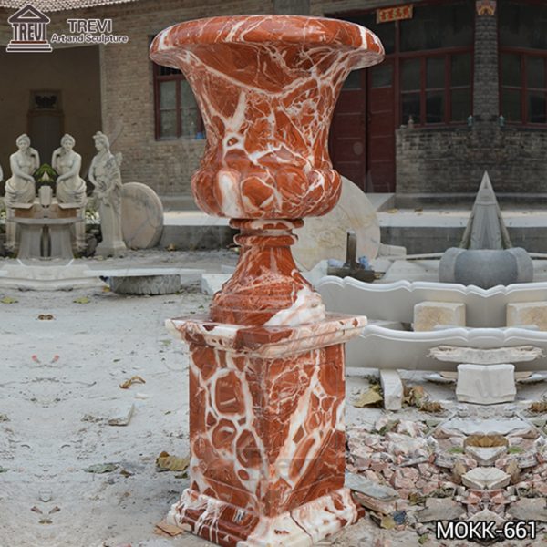 Hand Carved Outdoor Marble Planter with Competitive Price MOKK-661