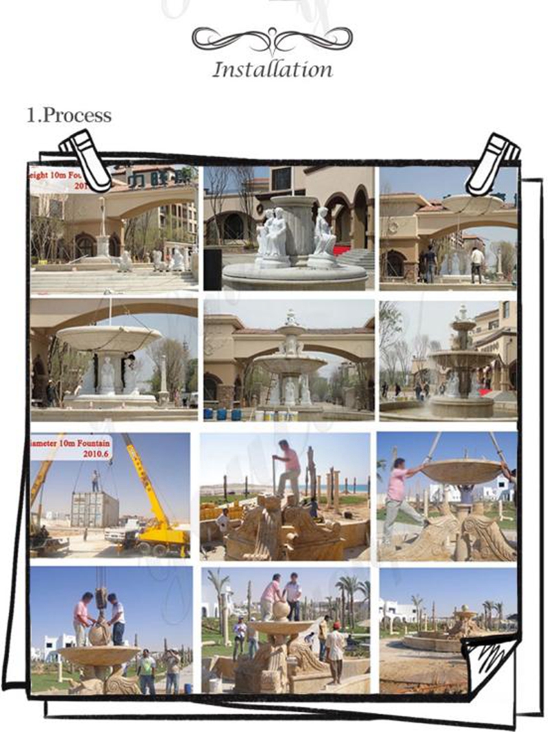 Hand Carved Marble Fountain Design Garden Decor for Sale MOK1-018