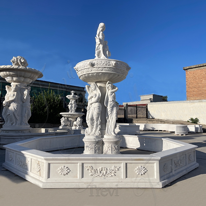 Large Outdoor Marble Water Fountain for Sale MOK1-063