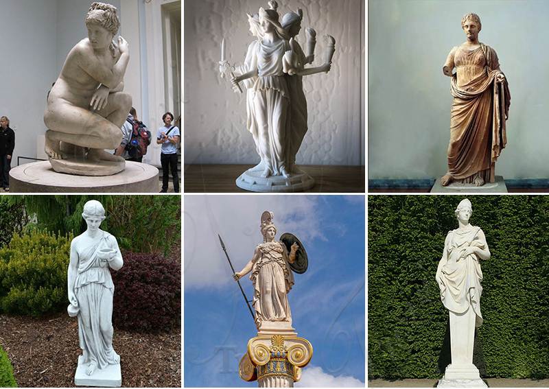 Natural Marble Woman Statue With Beautiful Goose Wholesale MOK1-082