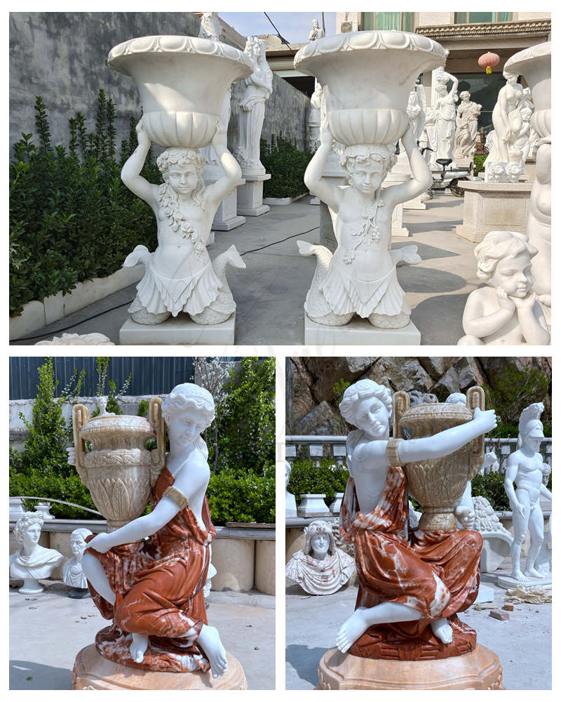 outdoor marble planter-Trevi Sculpture
