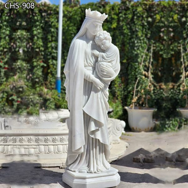 Virgin Mary And Child Statue Marble Church Ornament CHS-908