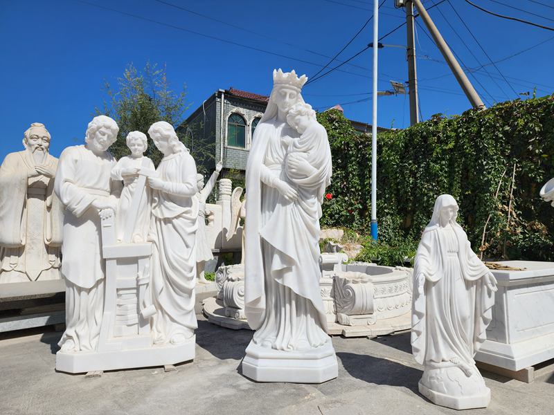 virgin mary and baby jesus statue-01-Trevi Sculpture