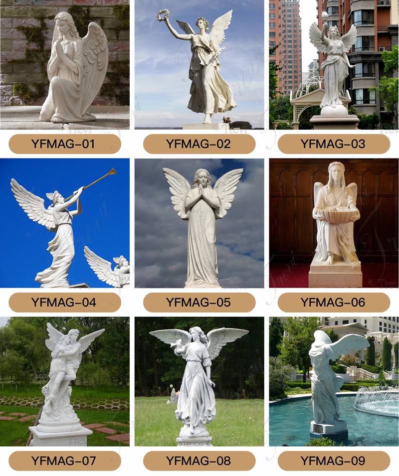 large marble angel statues