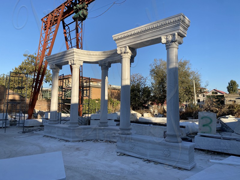 Hand-carved White Marble Gazebo