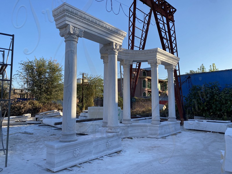 Hand-carved White Marble Gazebo