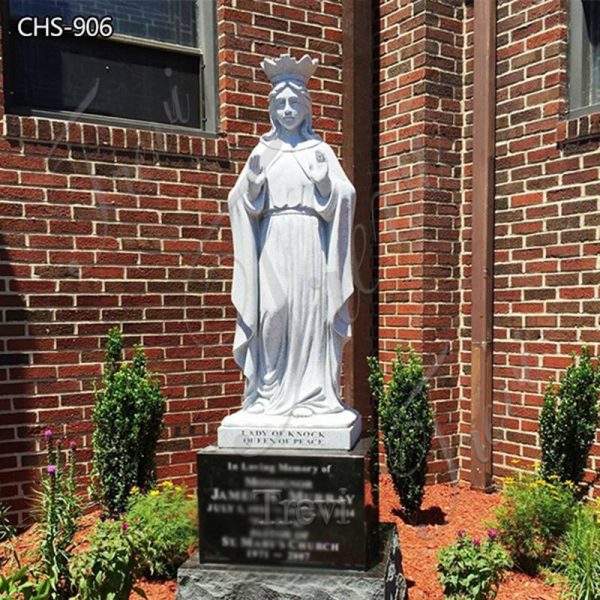 Life Size White Marble Religious Our Lady of Knock Statue