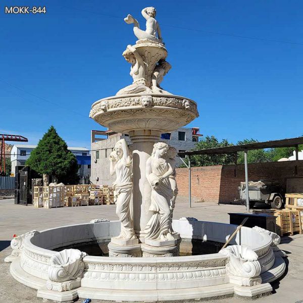 Outdoor Tiered Marble Statue Fountain for Garden MOKK-844