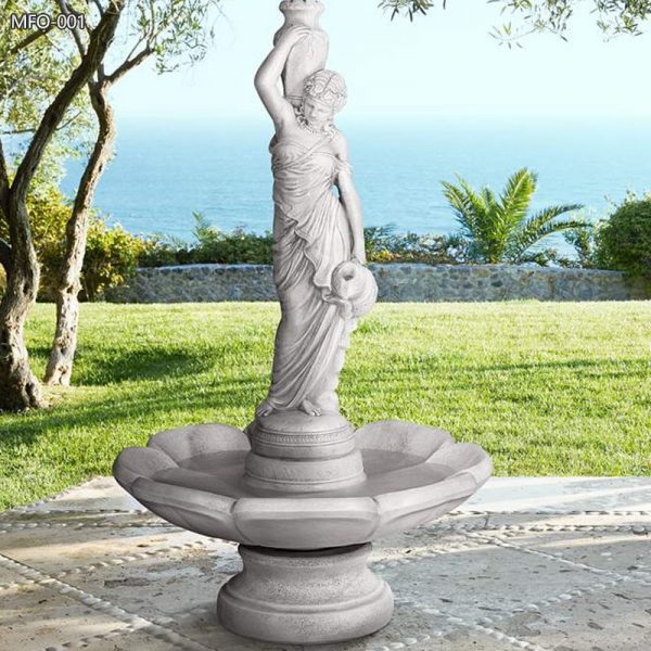 Hand Carved Marble Rebecca Fountain for Garden